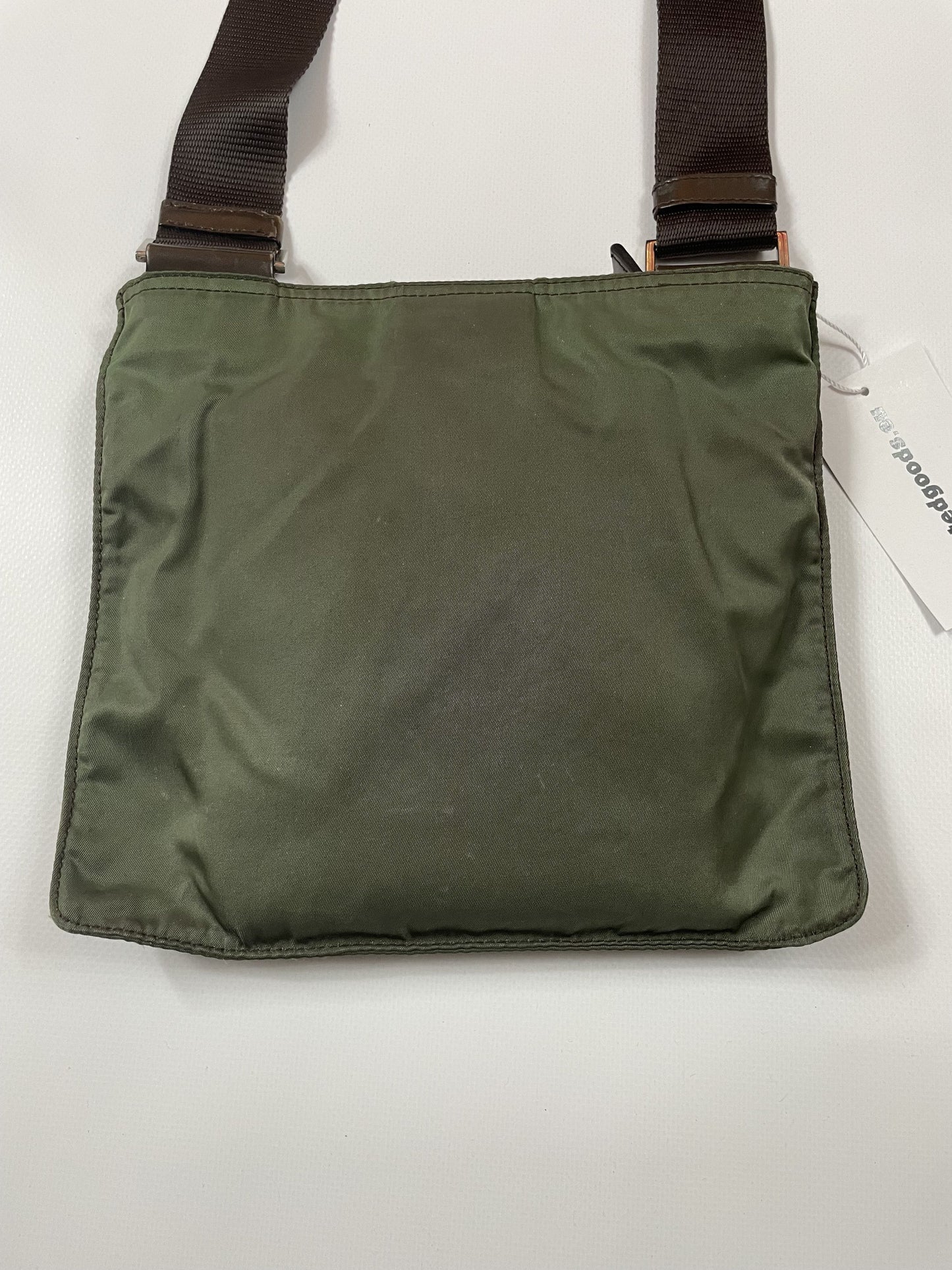 Prada nylon triangle logo small shoulder crossbody bag