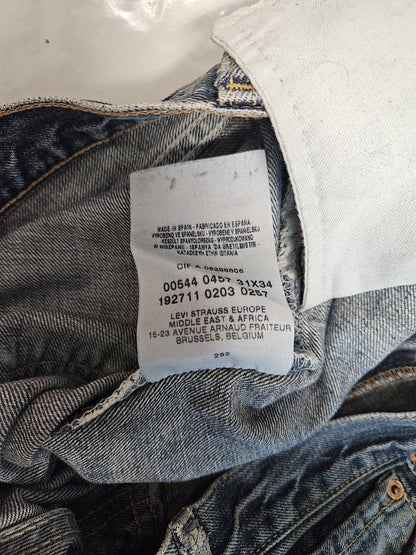 Vintage y2k levis 544 distressed flared denim