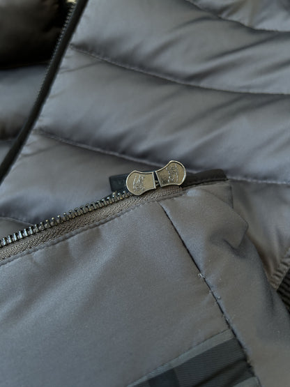 Burberry high collar belted short puffer jacket