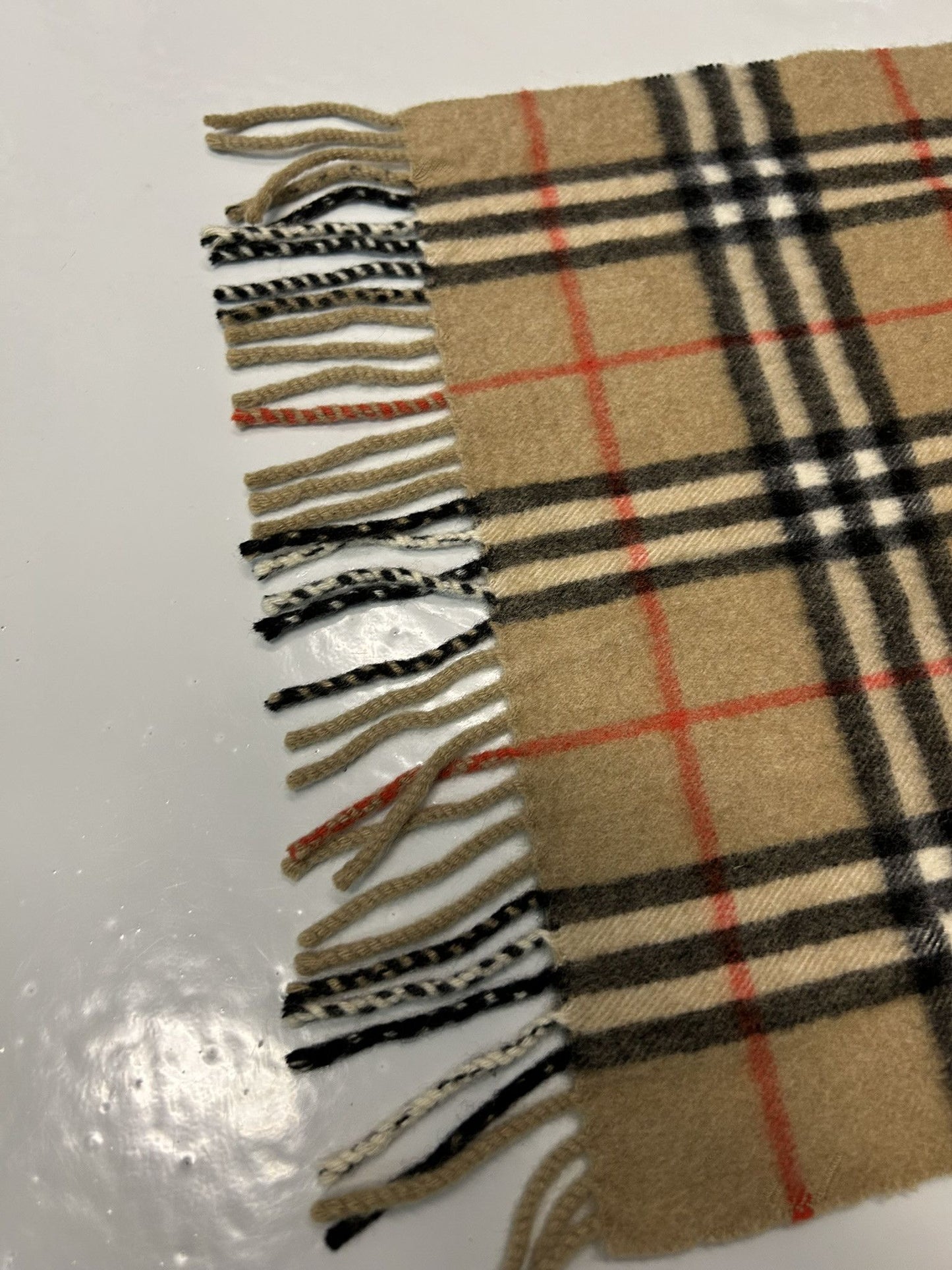 Vintage Burberry nova check cashmere scarf