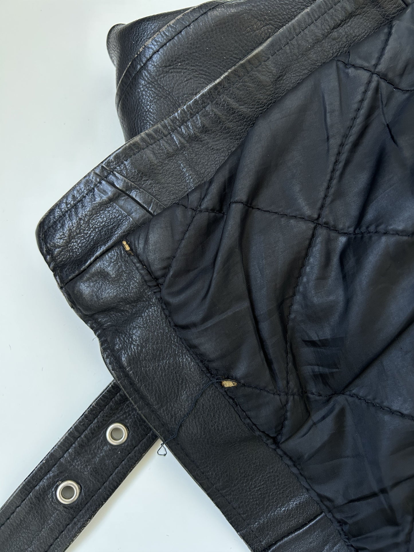 Vintage ramones biker leather jacket