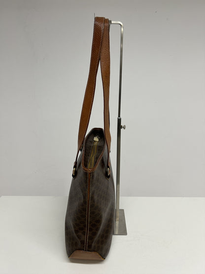 Vintage 90s Celine macadam top zip tote bag