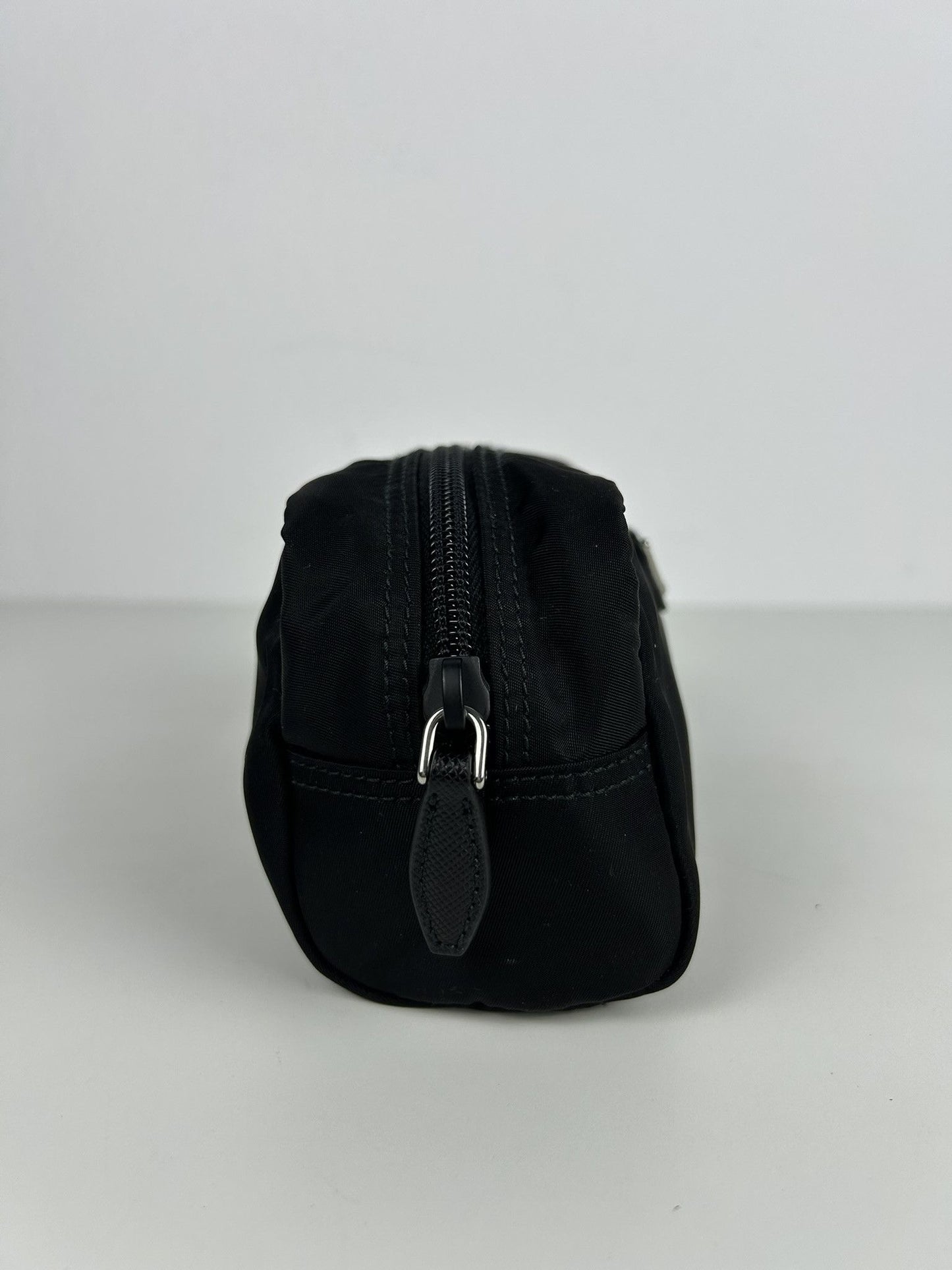 Prada nylon triangle logo mini pouch