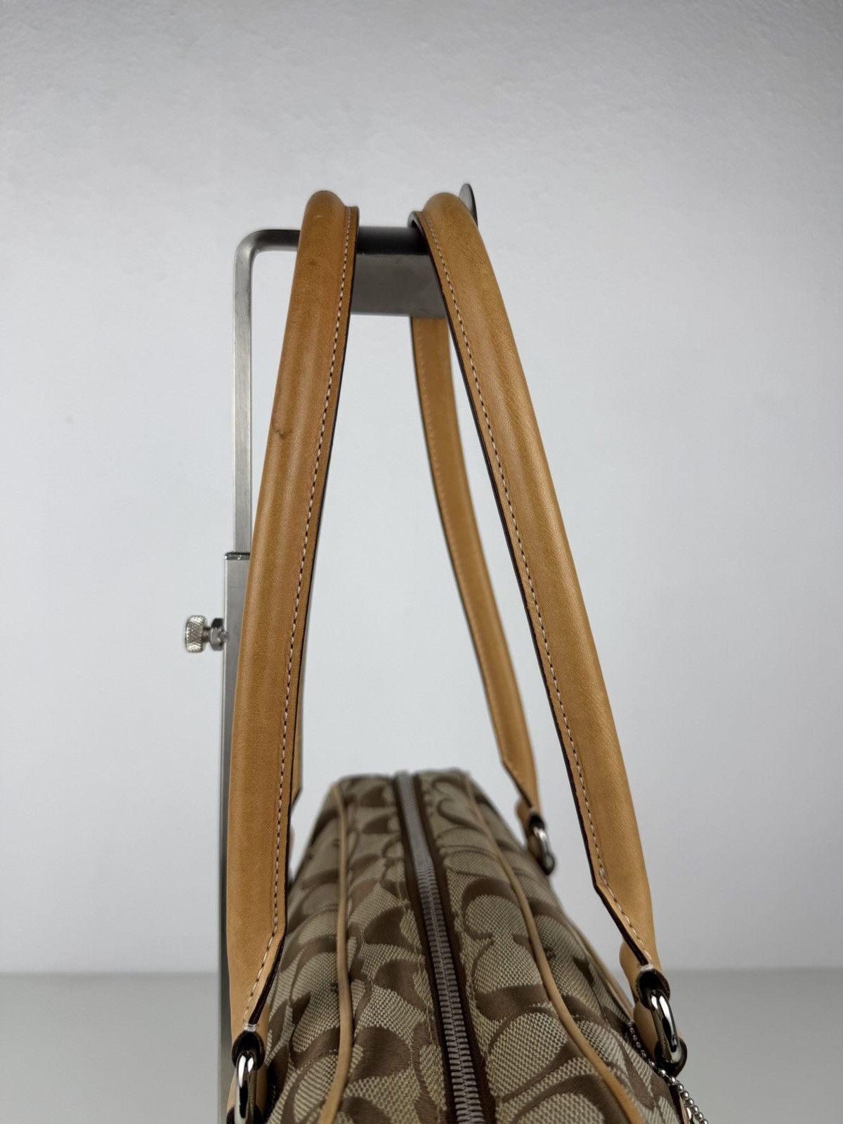 Coach signature canvas and leather satchel