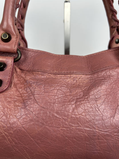 Balenciaga first bag in dusty pink