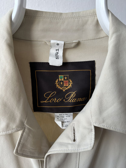 Loro piana light cotton and silk overcoat