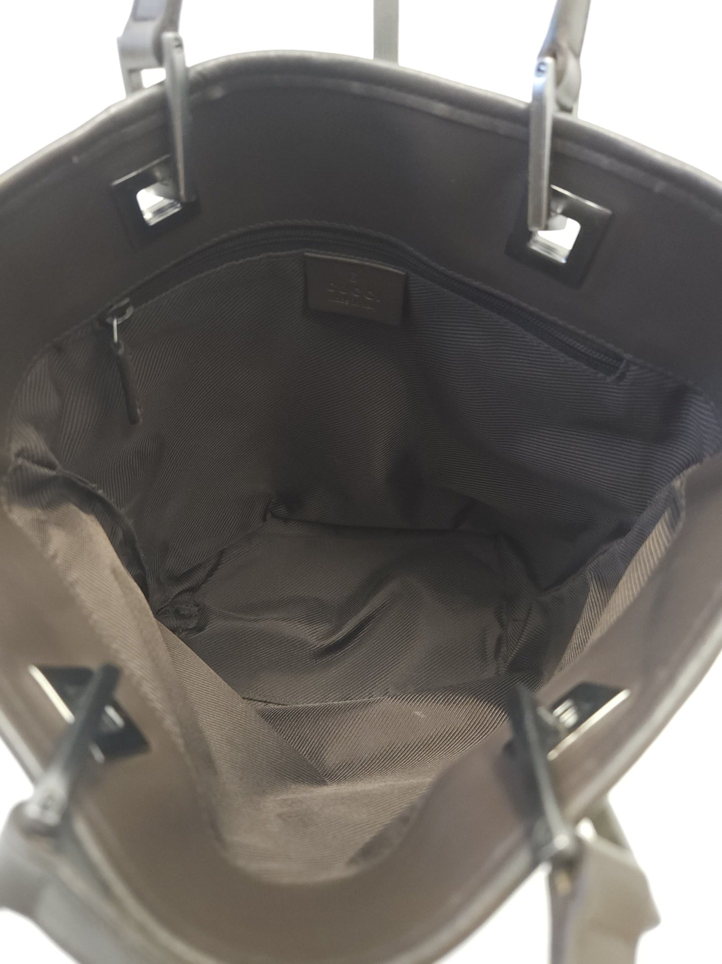 Vintage y2k Gucci gg monogram canvas and leather tote bag