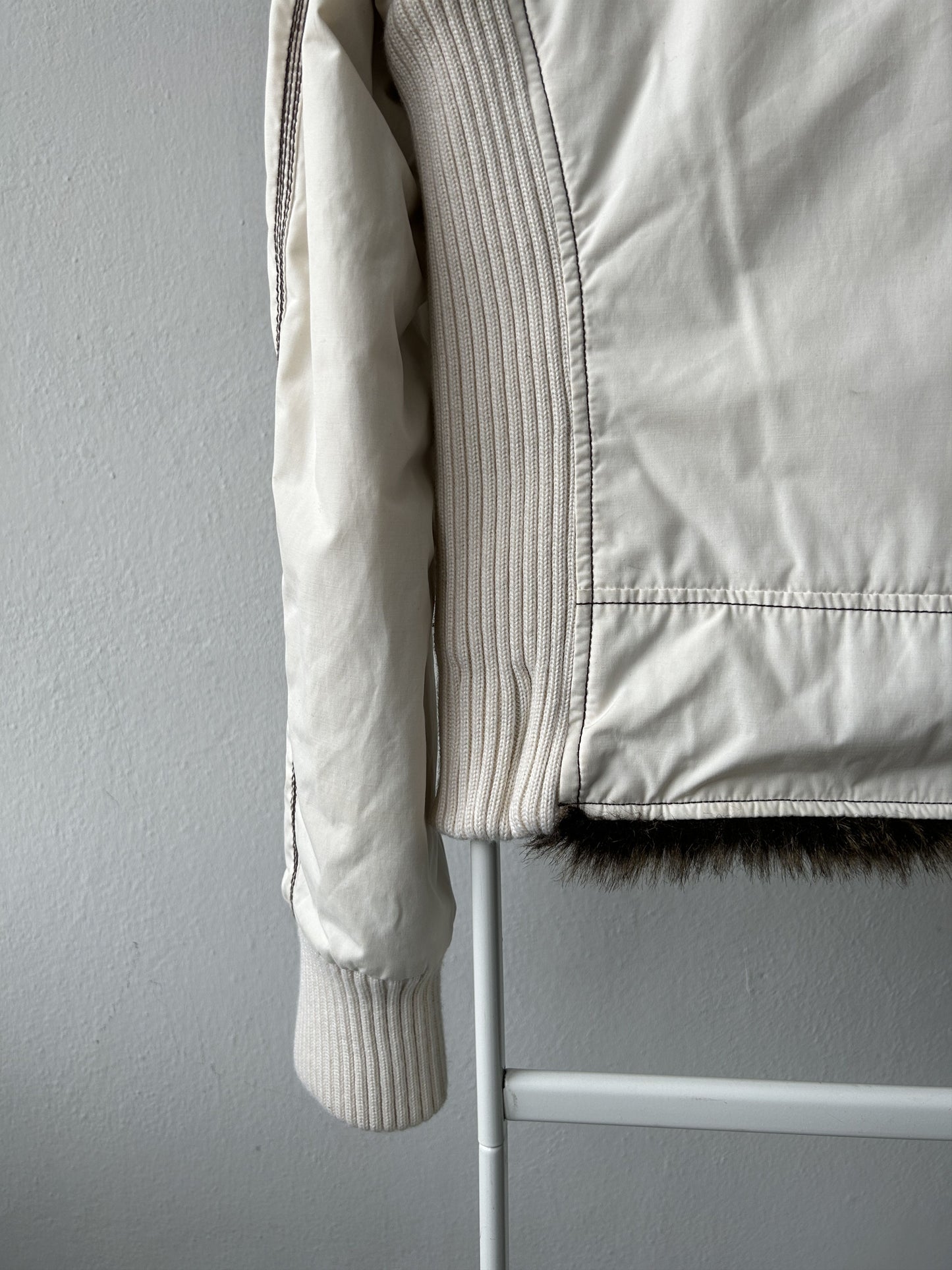 Archive y2k Miss Sixty faux fur lined hooded bomber