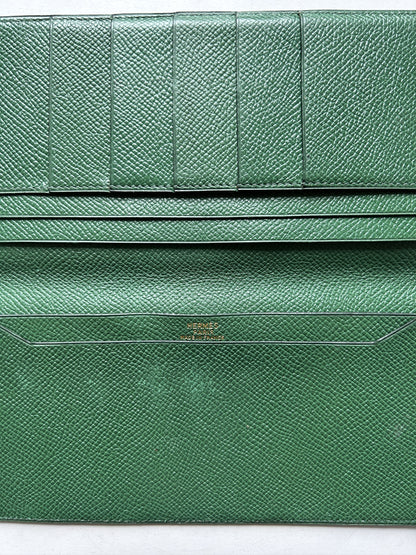 Vintage hermes osaka long bifold wallet