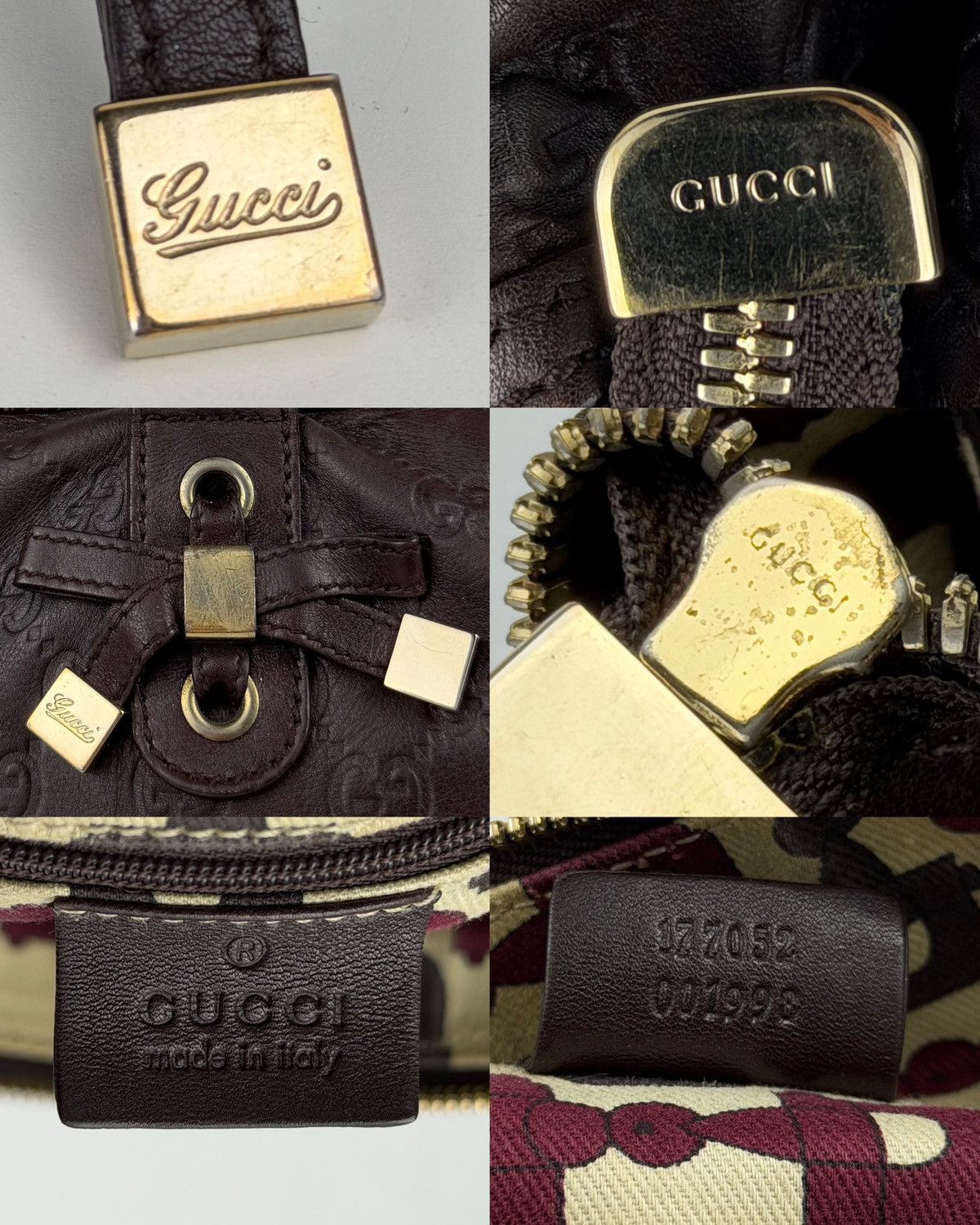 Gucci guccissima princy leather mini Boston bag