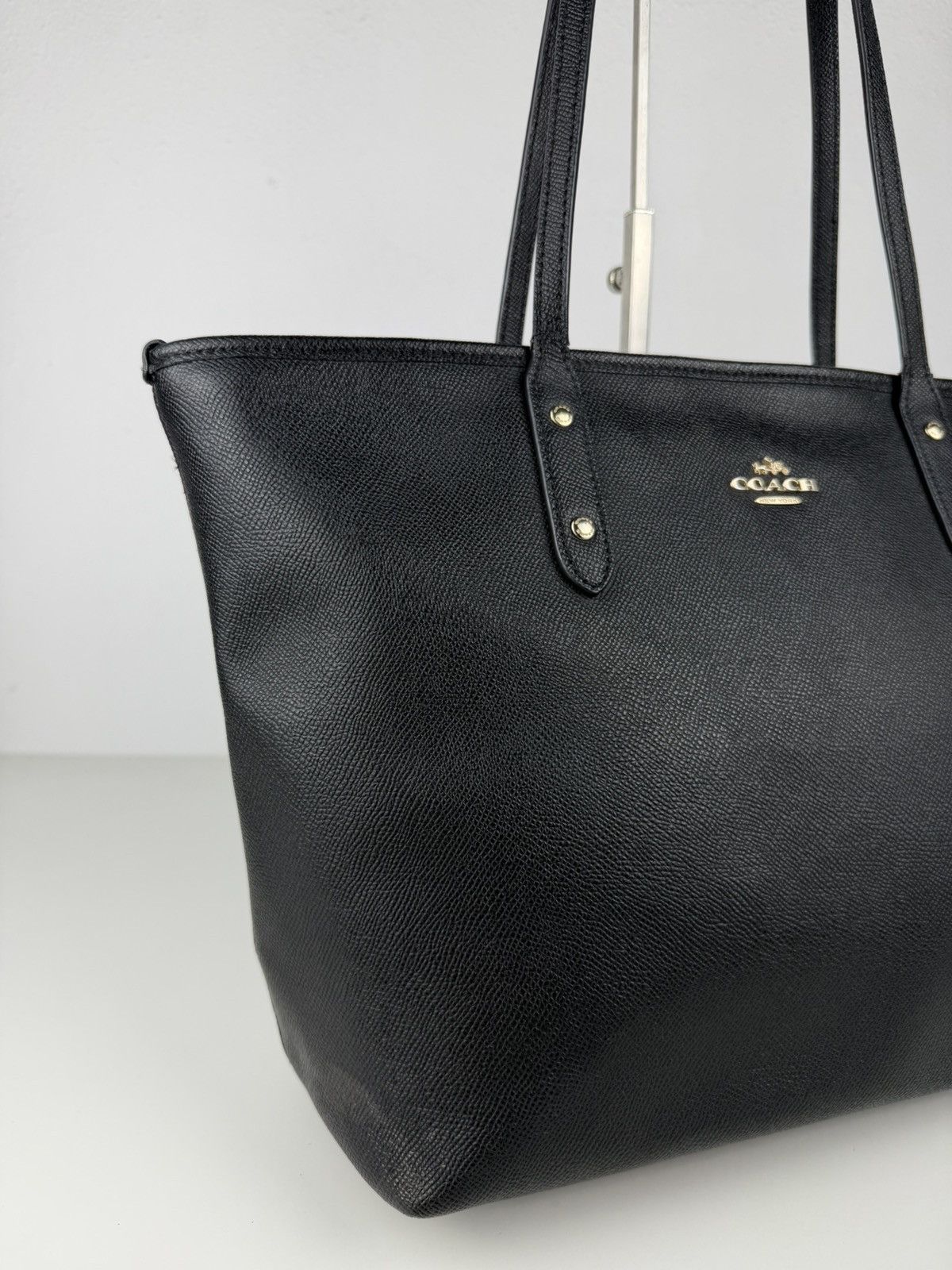 Coach crossgrain leather city tote bag