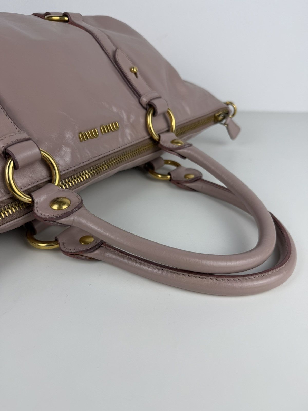 Miu Miu vitello top zip tote bag