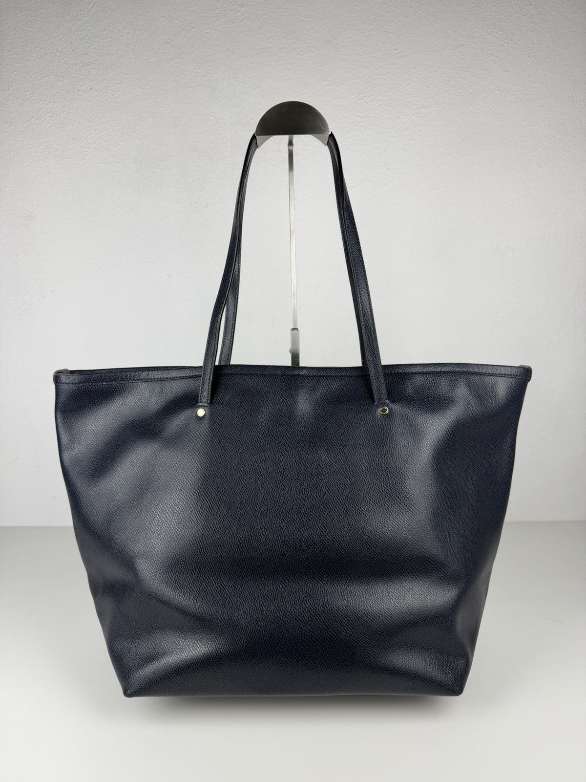 Coach crossgrain leather taxi tote dark navy