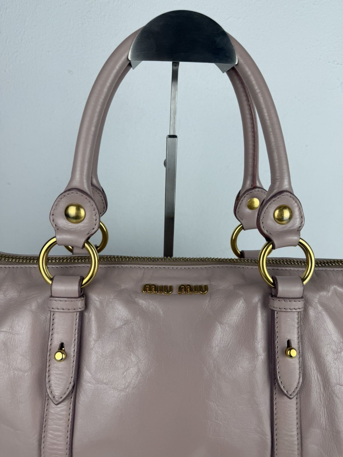 Miu Miu vitello top zip tote bag