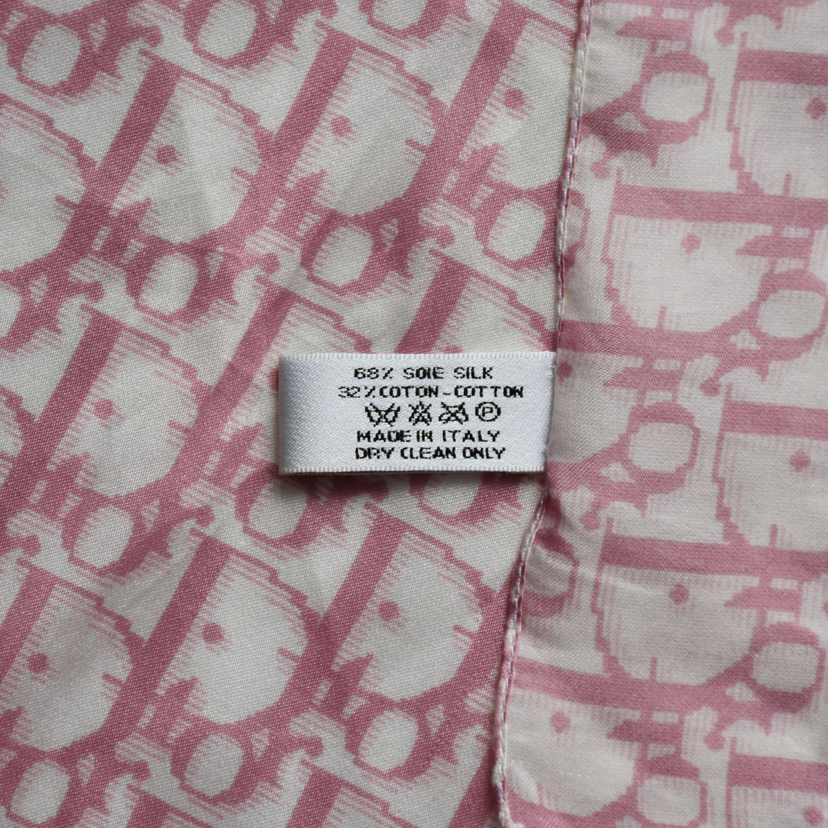 Dior trotter silk & cotton mini scarf pink John galliano era