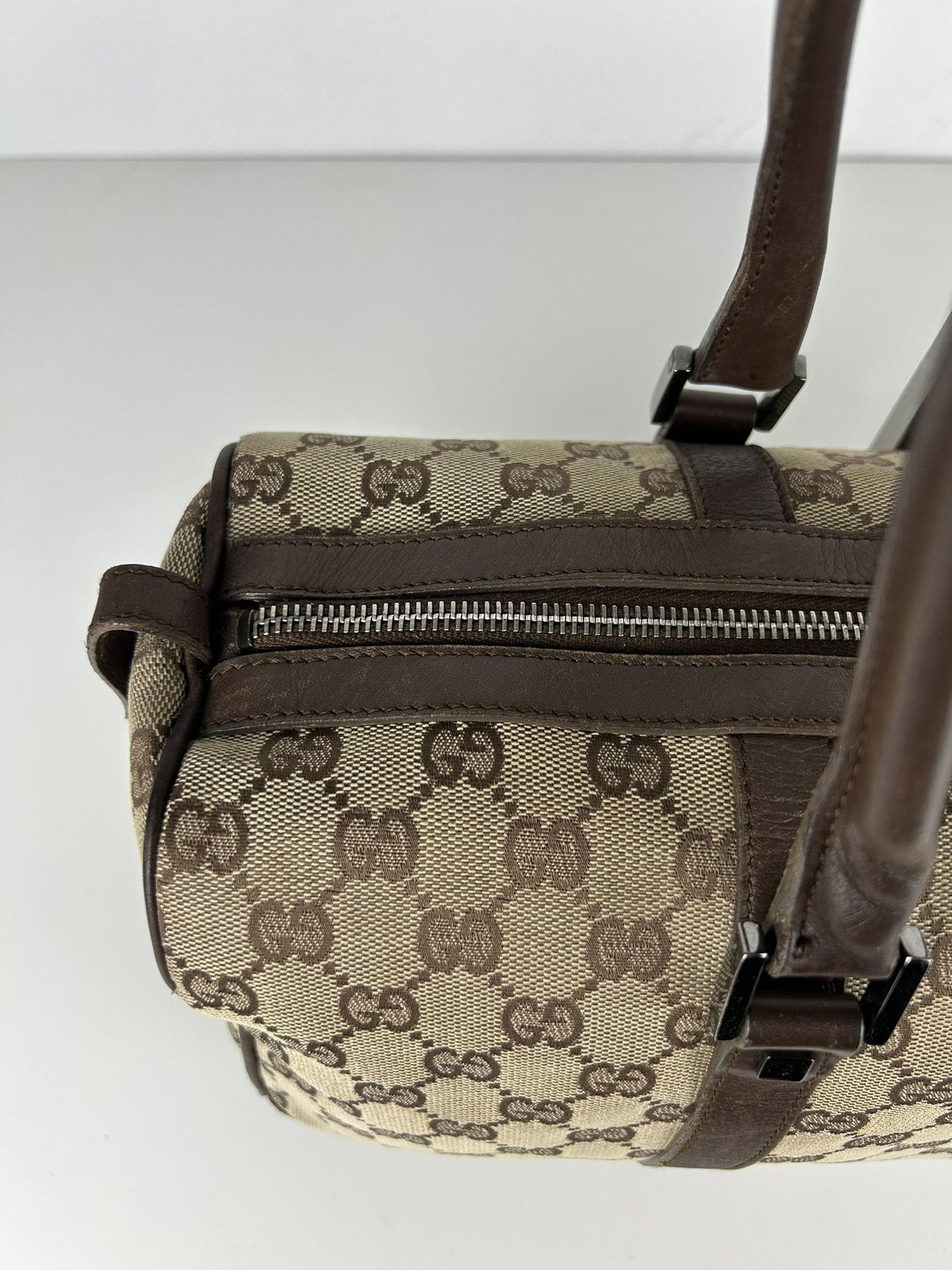 Gucci GG monogram canvas mini bowling bag