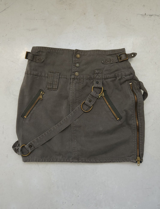 Archive y2k Dolce Gabbana bondage side zip skirt