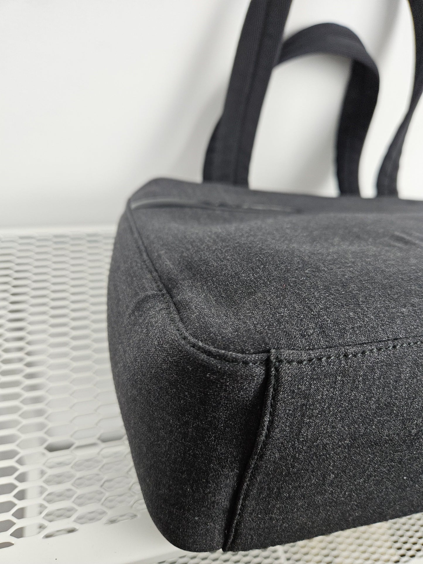 Archive AW1999 prada sport black tab wool and nylon tote bag