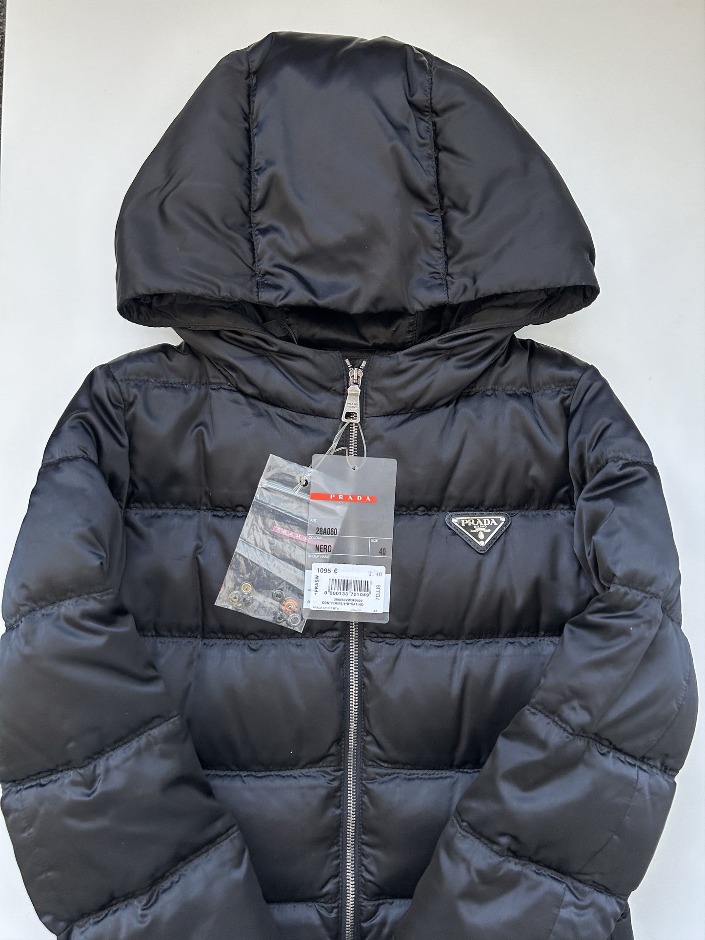 AW2010 Prada sport triangle logo puffer jacket