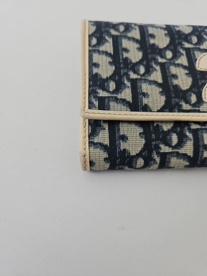 Vintage y2k Dior trotter monogram trifold wallet
