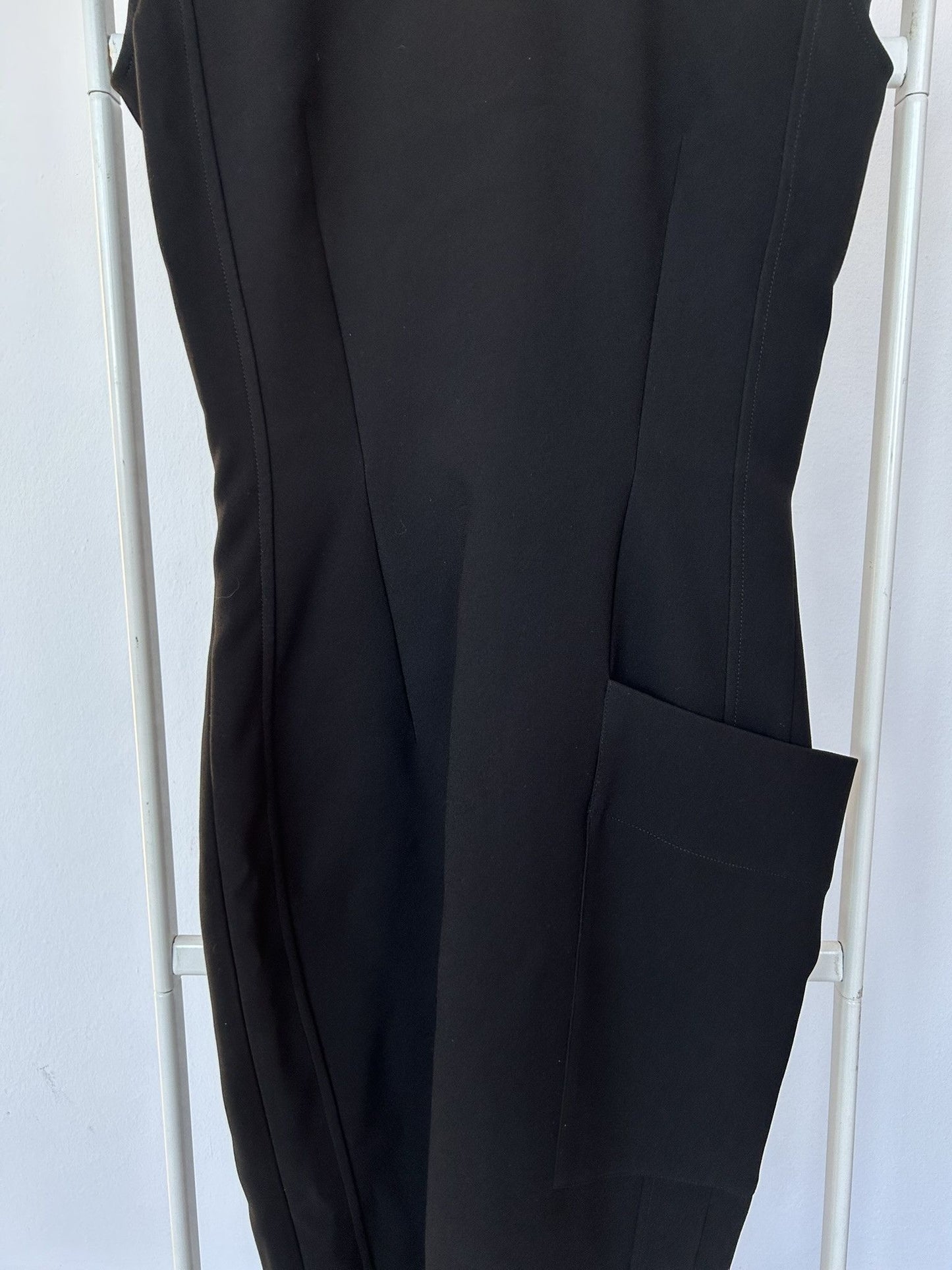Victoria Beckham black cocoon midi dress