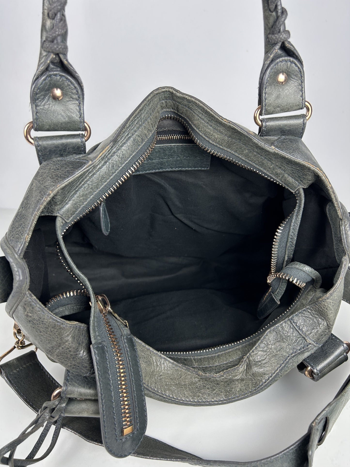 Balenciaga giant hardware city bag in dark gray