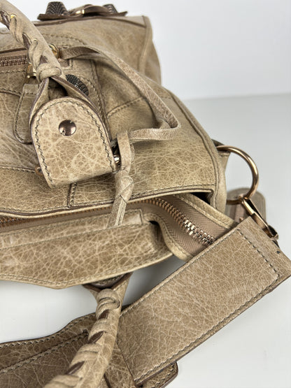 Balenciaga giant hardware city bag in beige