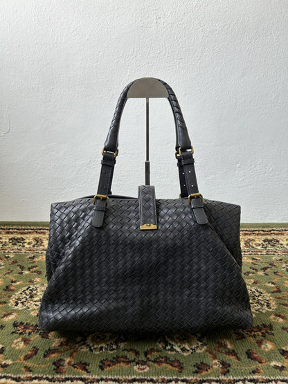 Bottega veneta intrecciato leather roma handbag