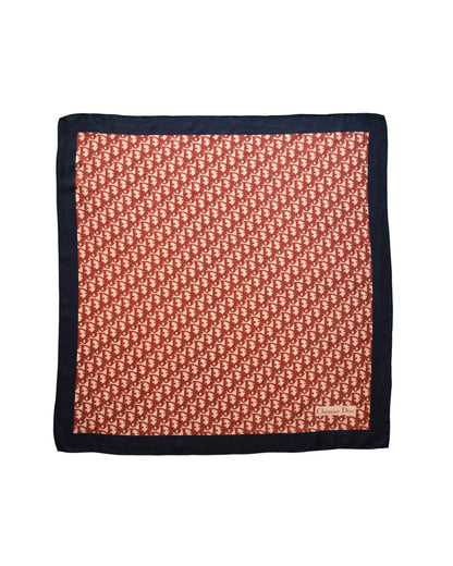 Vintage Dior trotter silk scarf red & navy