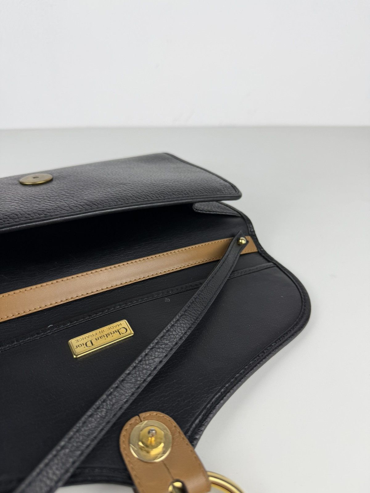 Vintage 80s Dior leather shoulder/ crossbody bag