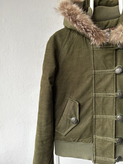 Archive y2k Dolce Gabbana corduroy hooded bomber