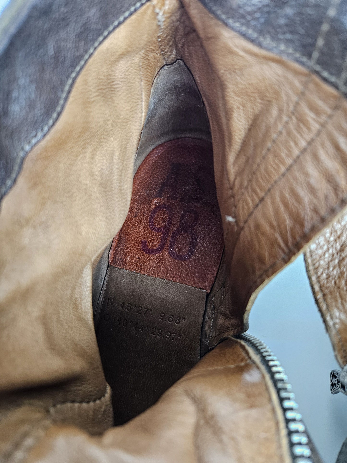 Archive AS98 olive leather bondage side zip ankle boots