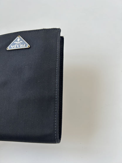 Prada triangle logo nylon bifold wallet