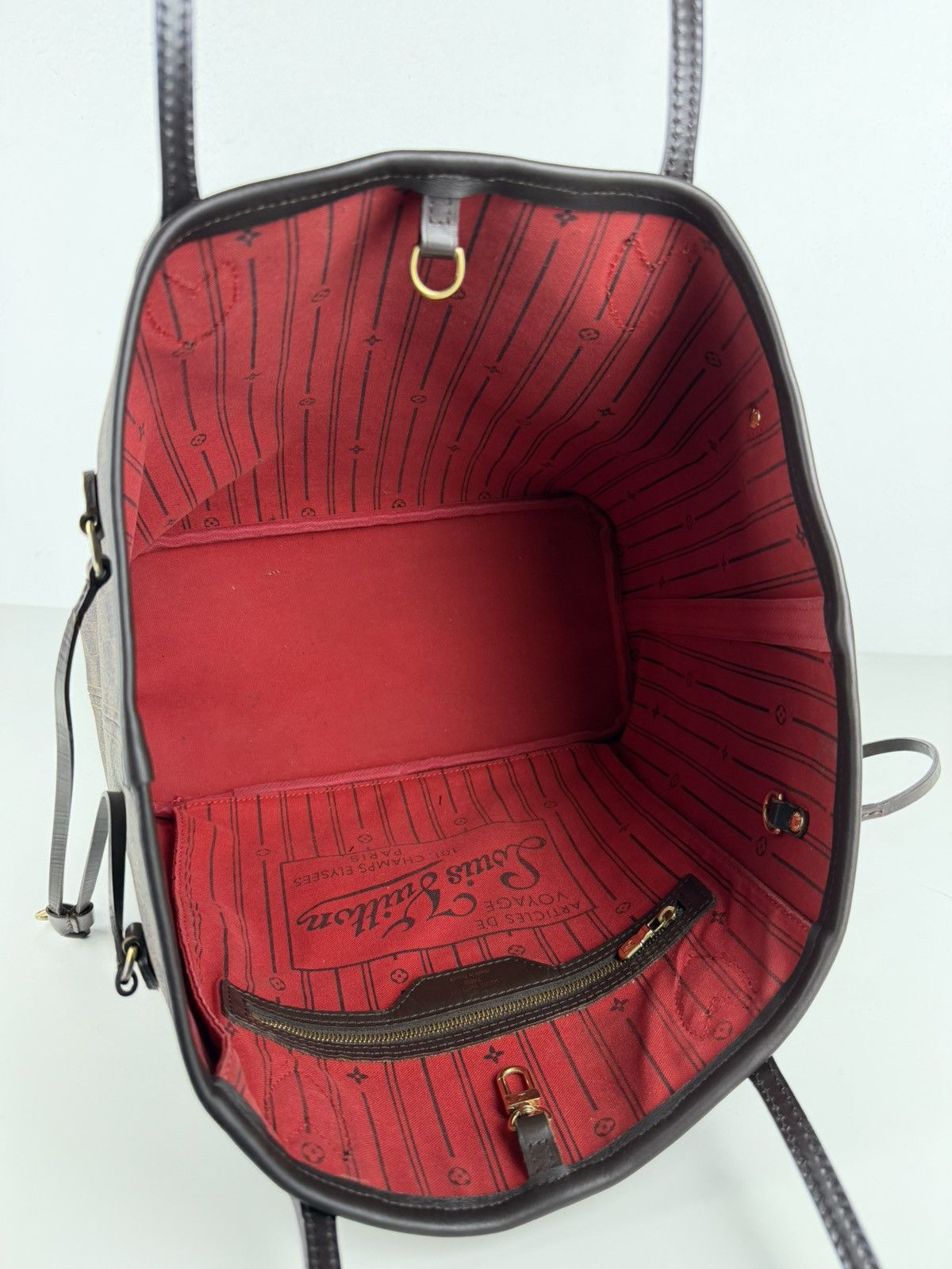 Louis Vuitton damier ebene neverfull mm tote bag