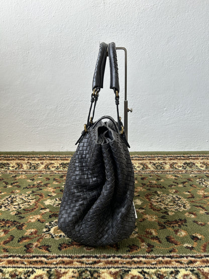 Bottega veneta intrecciato leather roma handbag