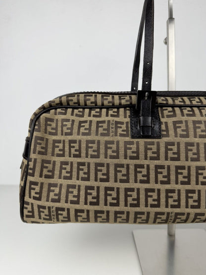 Fendi zucchino monogram canvas mini bowling bag