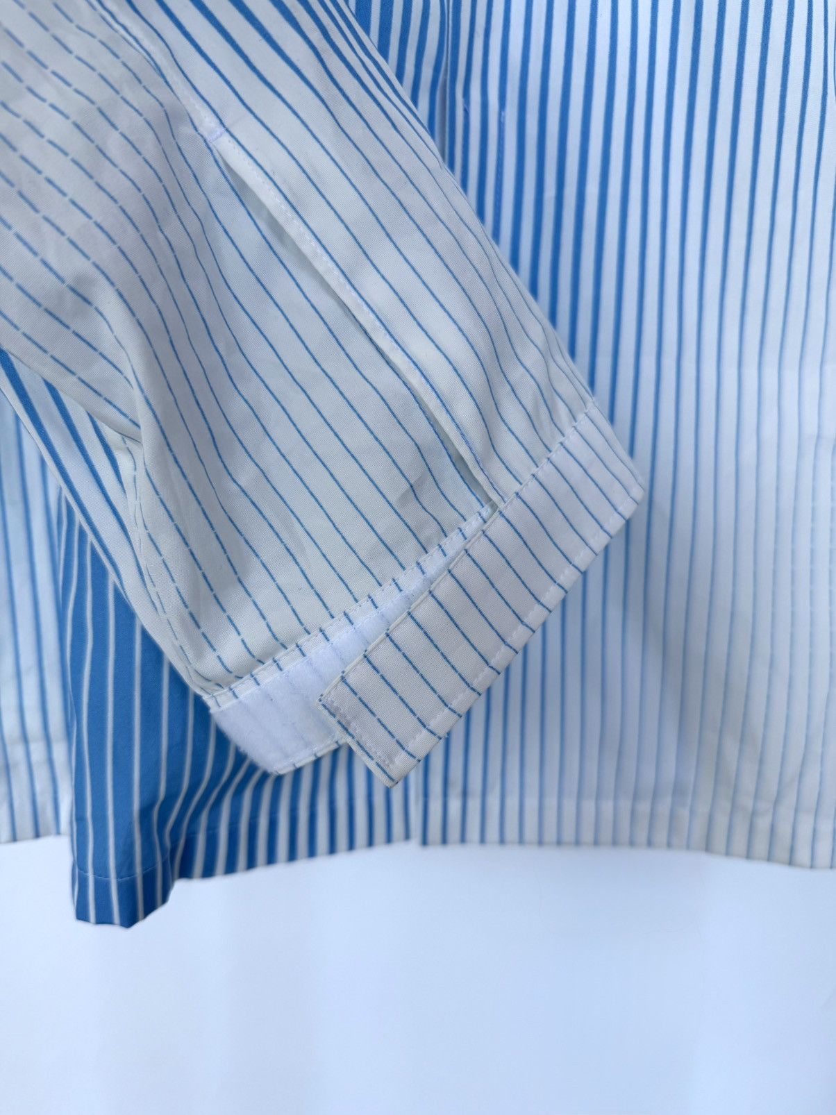 Prada gradient stripe chest logo shirt
