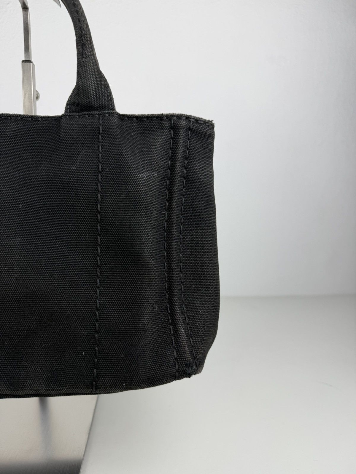 Prada canapa canvas tote small