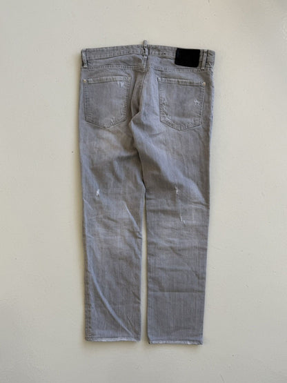 Dsquared2 distressed gray slim jeans
