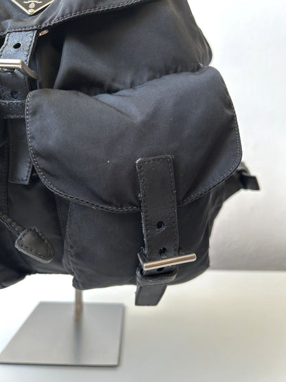 Prada nylon triangle logo cargo backpack