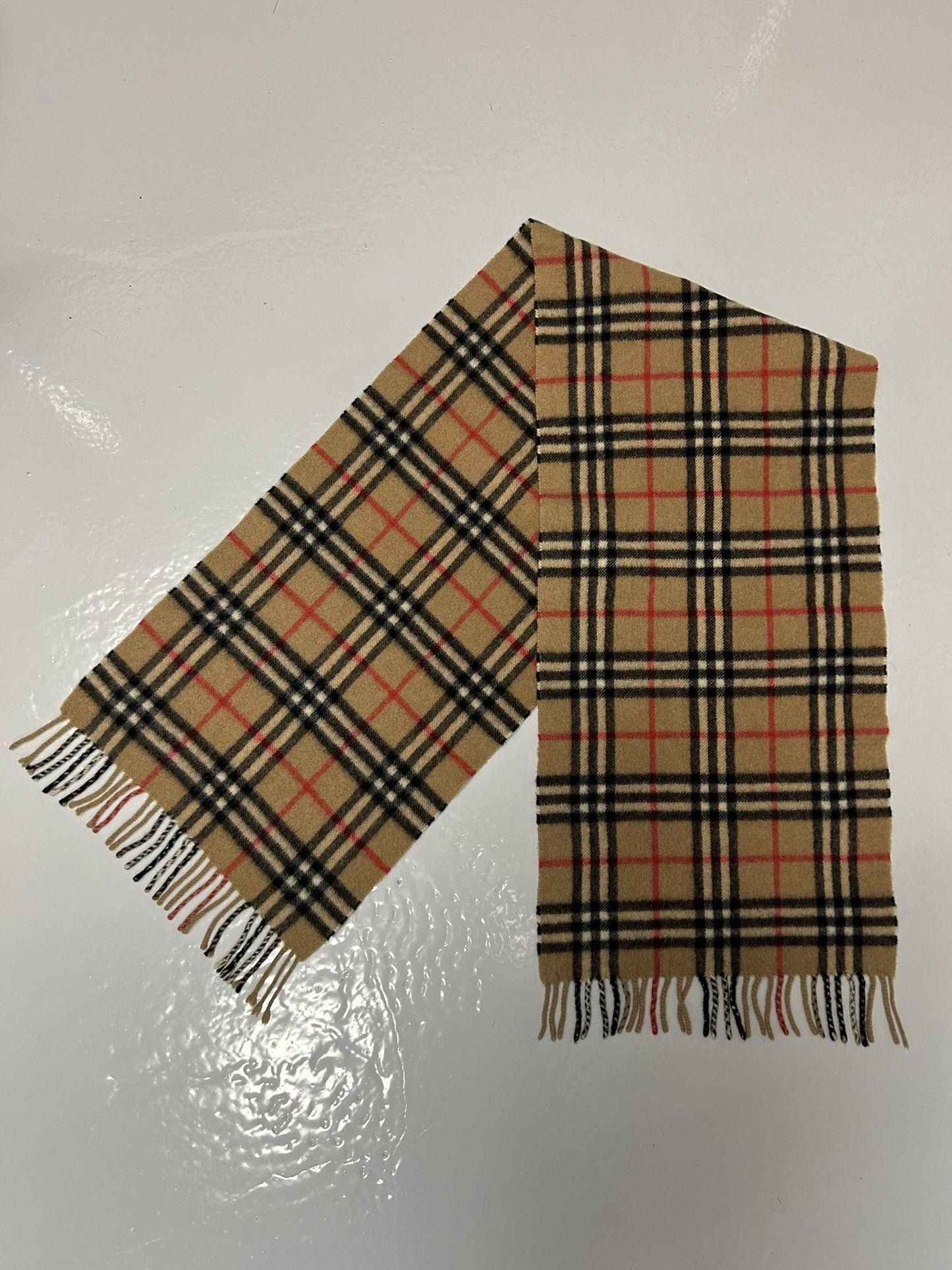 Vintage Burberry nova check cashmere scarf