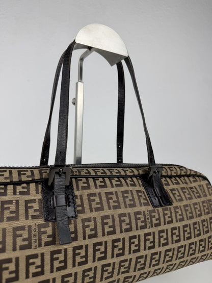 Fendi zucchino monogram canvas mini bowling bag