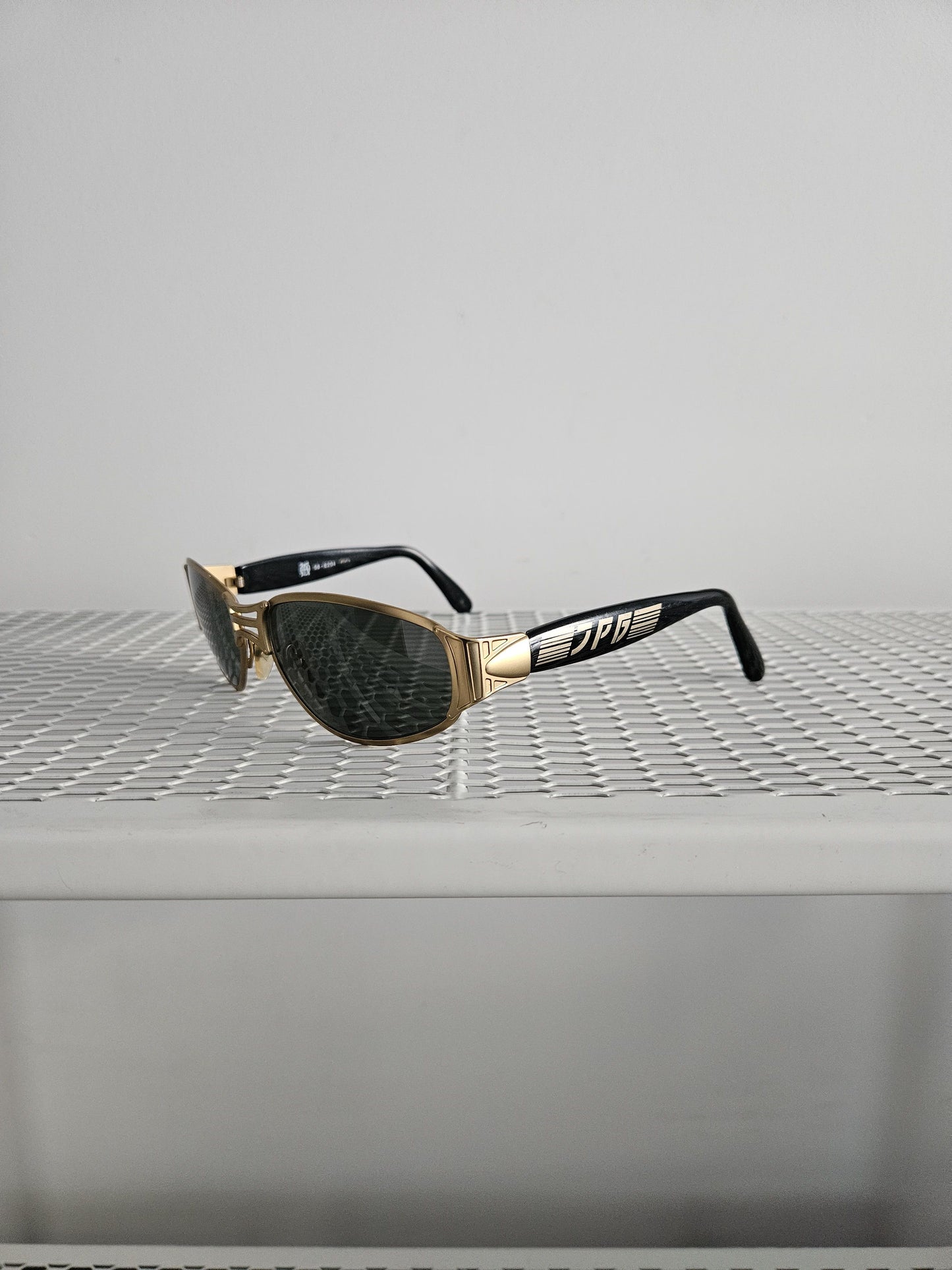 Vtg Jean Paul Gaultier 58-6204 big logo oval sunglasses