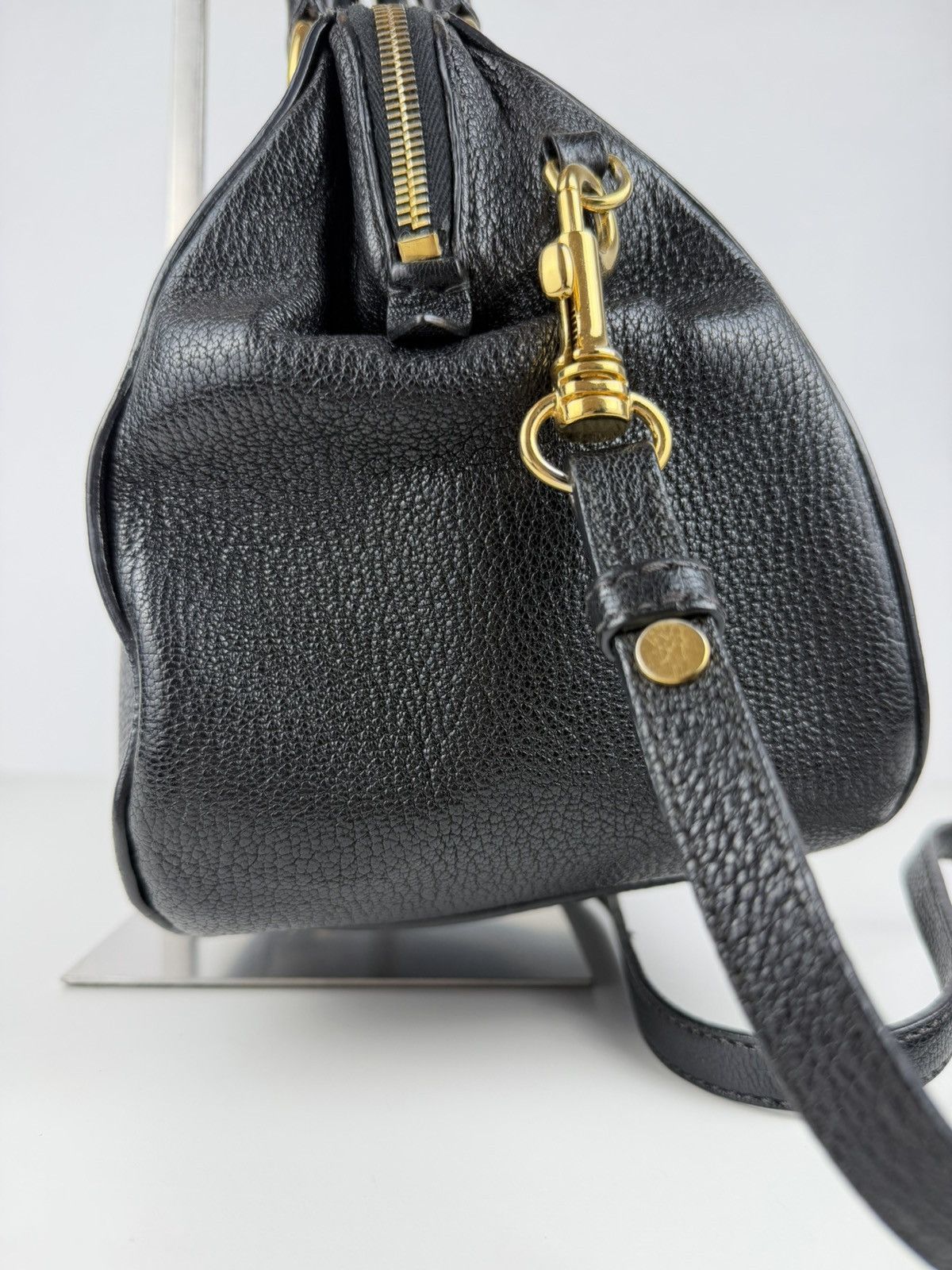 Miu miu madras leather mini boston bag