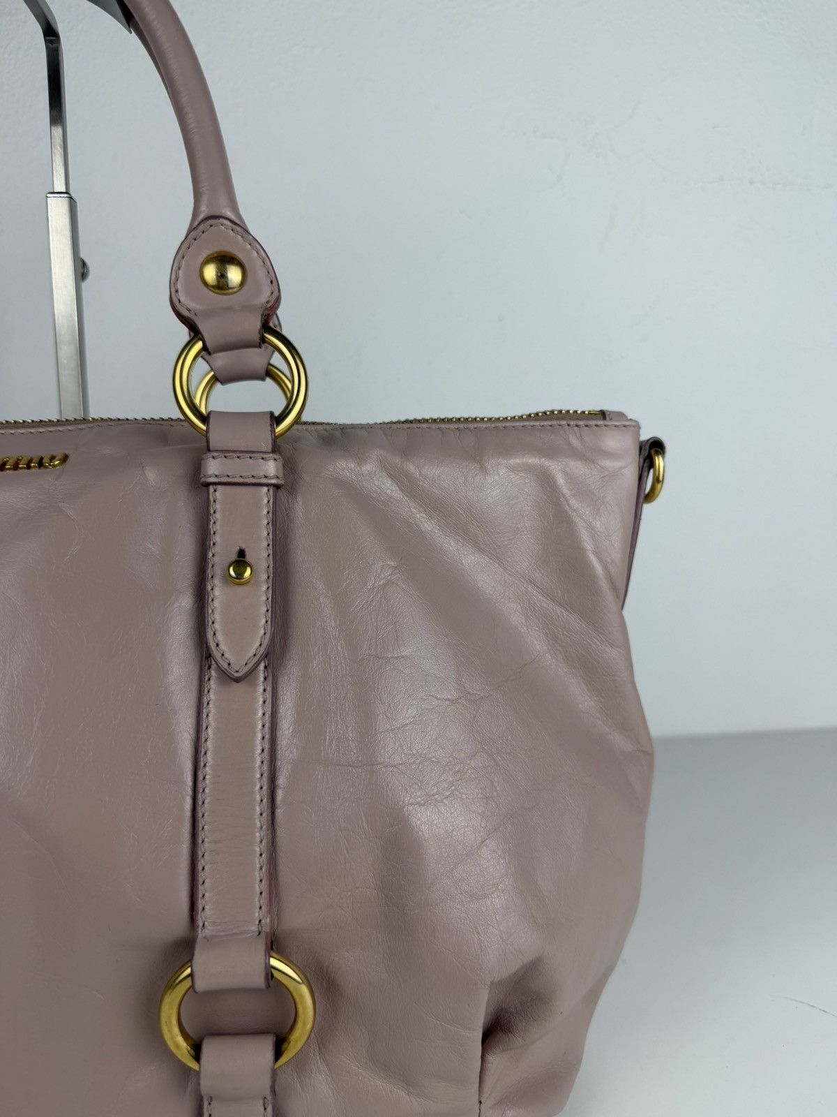 Miu Miu vitello top zip tote bag
