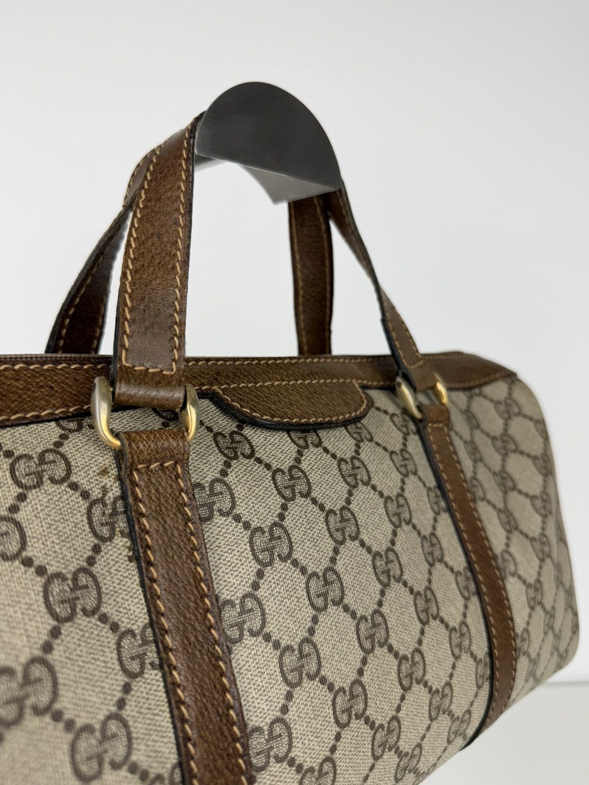 Vintage 70s Gucci monogram mini boston bag