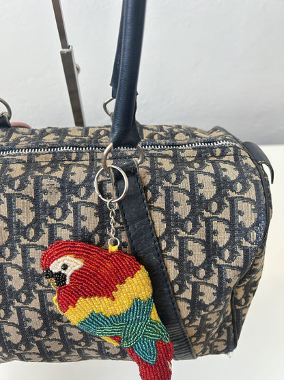 Vintage 80s customised Dior trotter oblique monogram canvas mini bowling bag