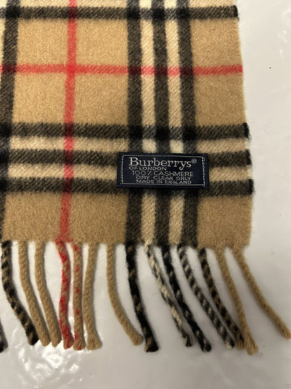 Vintage Burberry nova check cashmere scarf