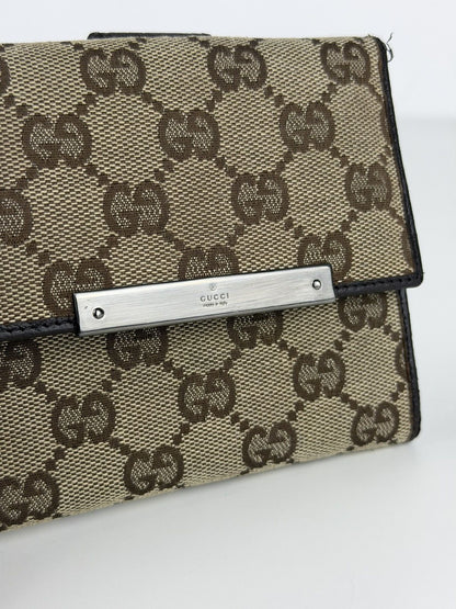 Gucci GG monogram canvas trifold wallet