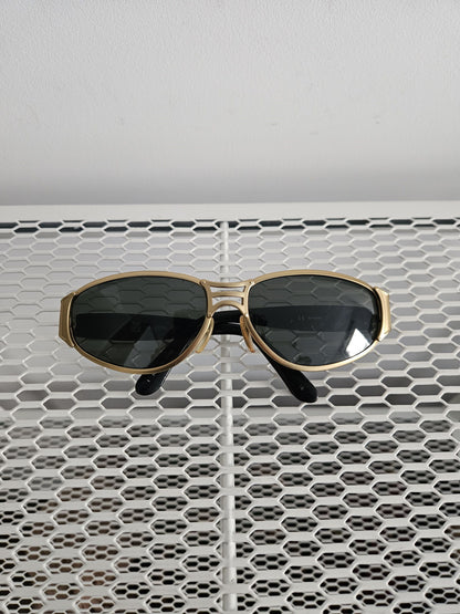 Vtg Jean Paul Gaultier 58-6204 big logo oval sunglasses